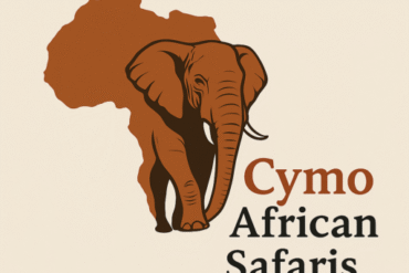 Cymo African Safaris guide leading a group of travelers on an unforgettable wildlife adventure during Safaris Uganda Tours through Uganda's national parks and gorilla trekking experiences.